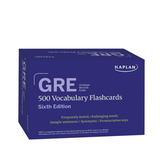 Pre-Owned Kaplan Test Prep: GRE Vocabulary Flashcards, Sixth Edition + Online Access to Review Your Cards, a Practice Test, and Video Tutorials (Cards)
