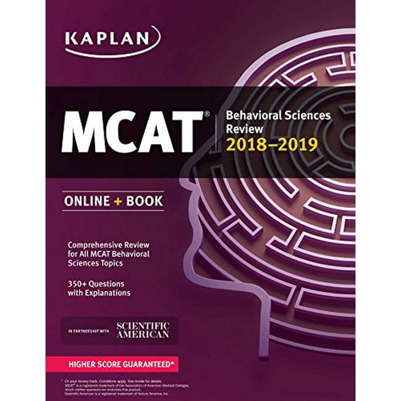 Pre-Owned Kaplan Test Prep: MCAT Behavioral Sciences Review 2018-2019 : Online + Book (Paperback)