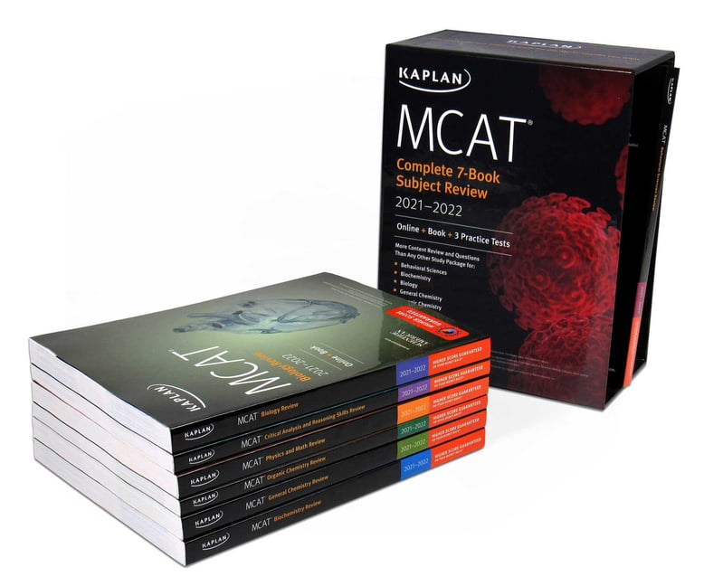 Subject　(Paperback)　Complete　7-Book　Review　Practice　Kaplan　Tests)　(Online　Book　Test　MCAT　Prep:　2021-2022
