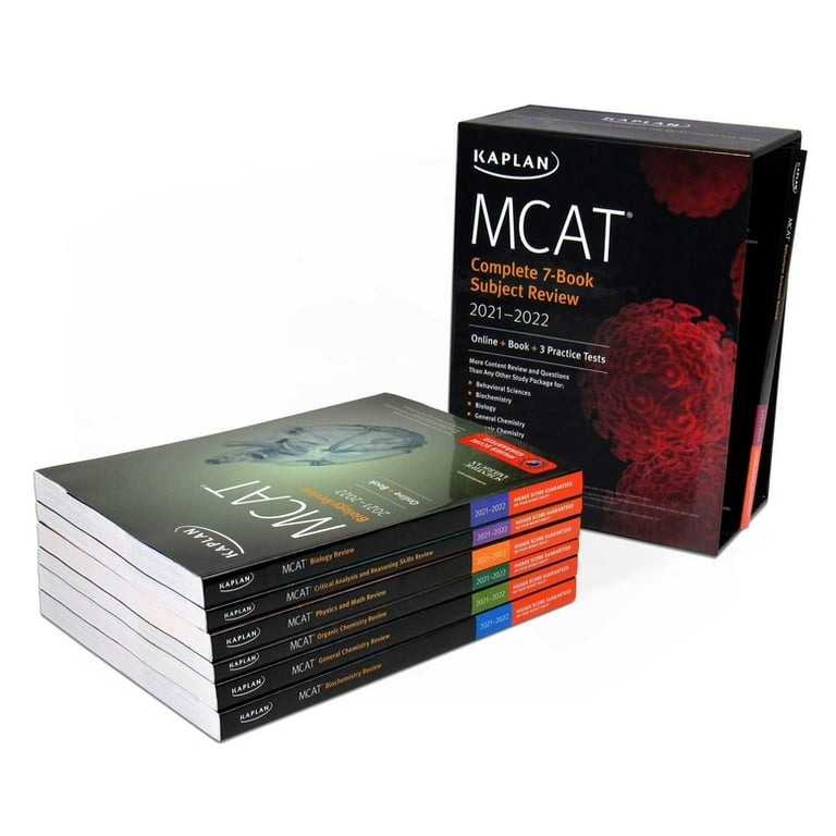 MCAT 7-Book Subject Review outlet 2020-2021 Boxed Set + MCAT flashcards