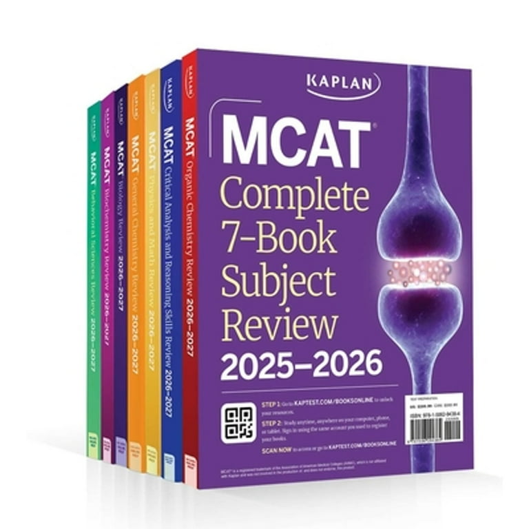 Kaplan MCAT Complete 7-Book Set 2025-2026, Paperback, Includes