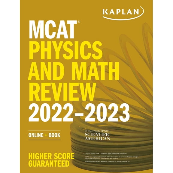 Pre-Owned Kaplan Test Prep: MCAT Physics and Math Review 2022-2023 : Online + Book (Paperback)