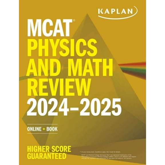Pre-Owned Kaplan Test Prep MCAT Physics and Math Review 2024-2025: Online + Book, (Paperback)