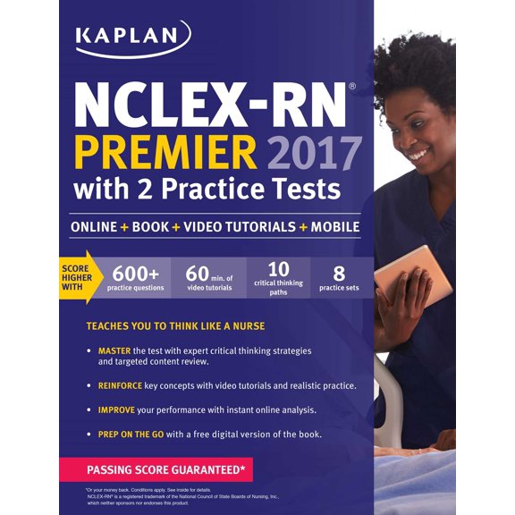 Pre-Owned Kaplan Test Prep: NCLEX-RN Premier 2017 with 2 Practice Tests : Online + Book + Video Tutorials + Mobile (Paperback)