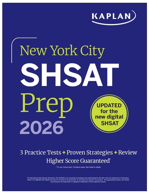 Kaplan Test Prep NY New York City Shsat Prep 2026: 3 Practice