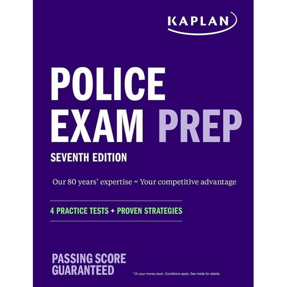 Kaplan Test Prep Police Exam Prep 7th Edition: 4 Practice Tests + Proven Strategies, (Paperback)