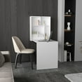 thumbnail image 1 of Kaplar 33" Wide x 23" Deep folding Table with Four Shelves, Floating Table, Retractable Table, Floating Desk, Ironing Table White, 1 of 8