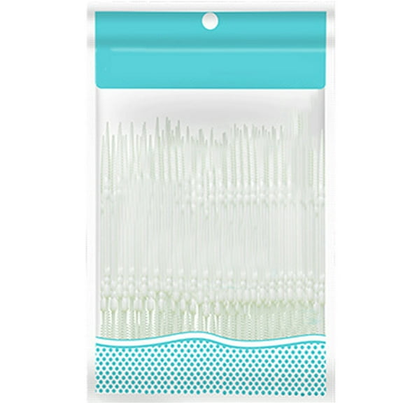 Kapmore 100PCS Double Head Toothpicks Disposable Interdental Brush Tooth Cleaning Tool
