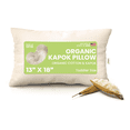 thumbnail image 1 of Kapok 13X18" Toddler Bed Pillow - Organic Cotton Fabric and Fill Soft Travel Pillow - Made in USA, 1 of 10