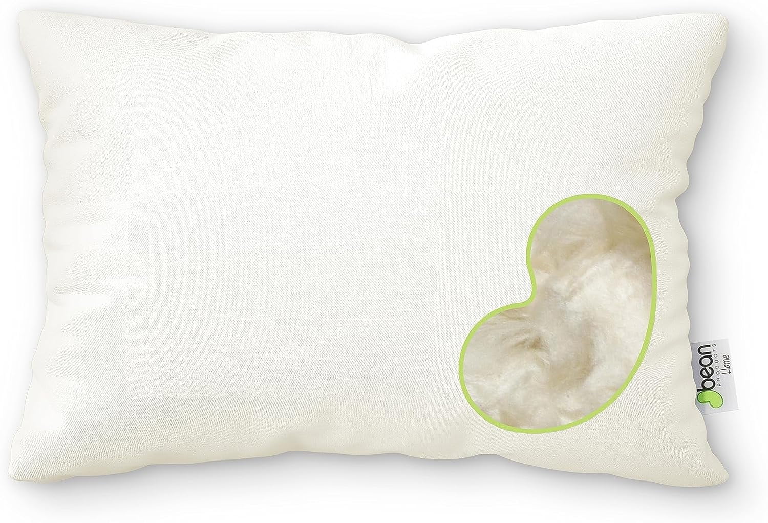 Kapok Bed Pillow Eco-Friendly Organic Cotton Fabric Luxurious Sleeping Pillows with Zipper, Made in USA - 14" X 20"