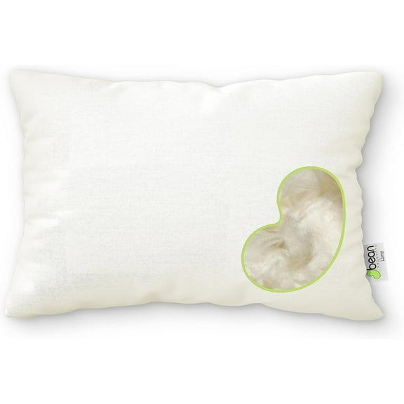 Kapok Bed Pillow Eco-Friendly Organic Cotton Fabric Luxurious Sleeping Pillows with Zipper, Made in USA - 14" X 20"