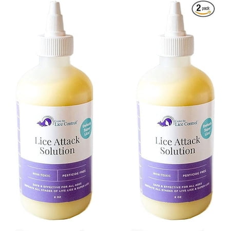 Kapow Center for Lice Control 8 oz Lice Attack Solution (2 Pack) | Lice Treatment Extra Strength