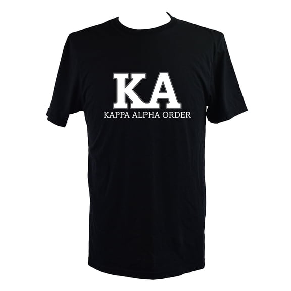 Kappa Alpha Order T-Shirt - Varsity Letter Fraternity Tee, 100% Cottont, Size Extra Large