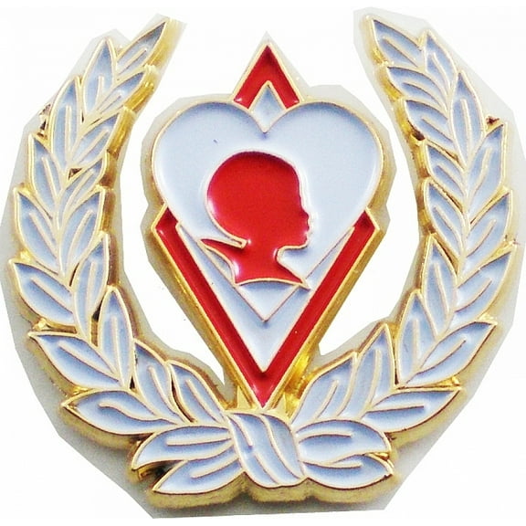 Kappa Alpha Psi Sweetheart Silhouette Wreath Lapel Pin [Gold - 1"]