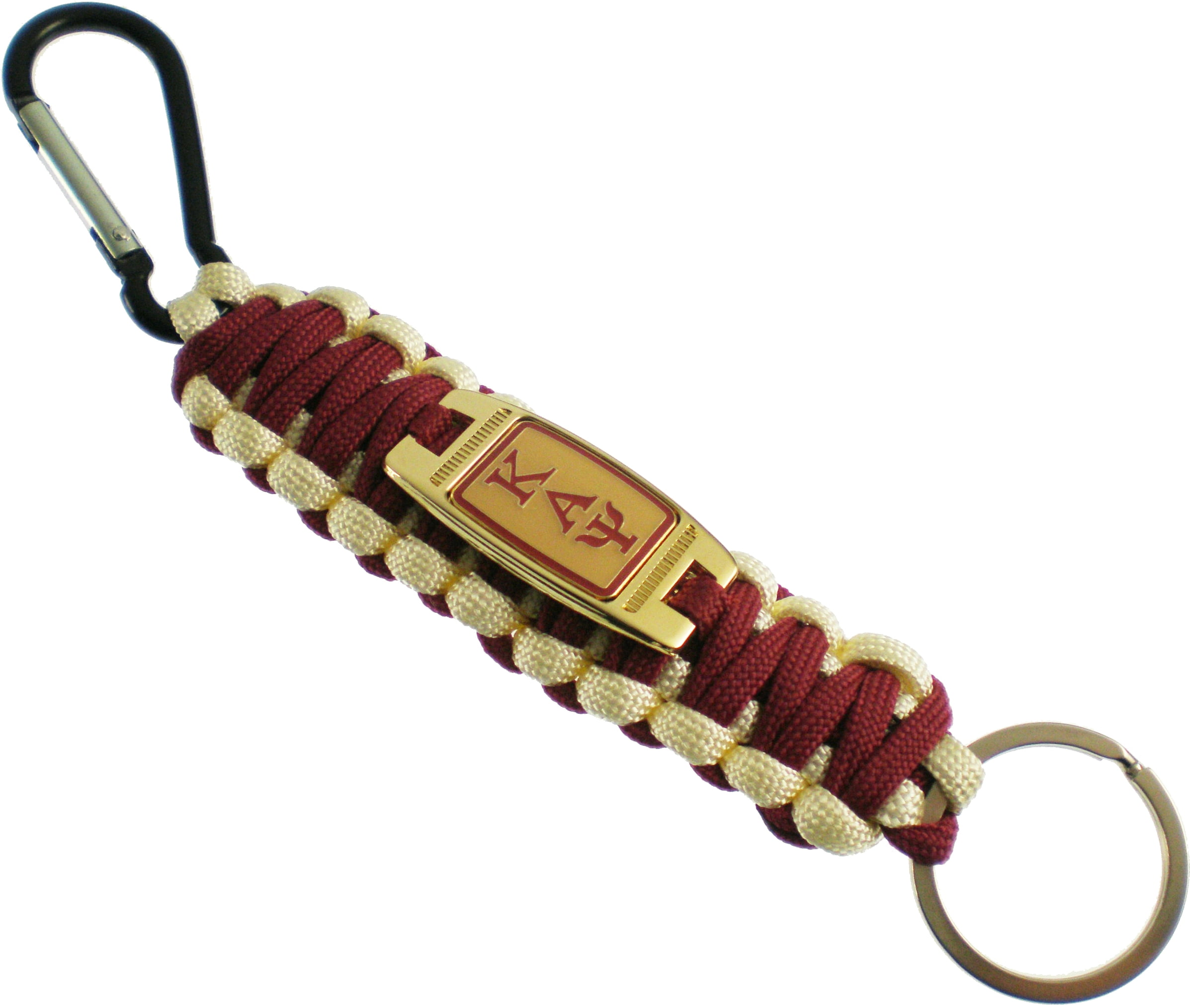 Kappa Alpha Psi® Paracord Survival Key Chain w/Carabiner/Split Hook