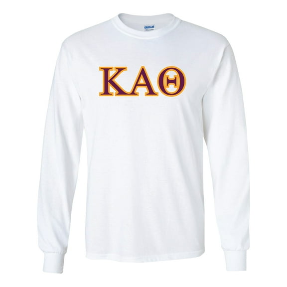 Kappa Alpha Theta Greek Letter Design Long Sleeve T-Shirt ? White