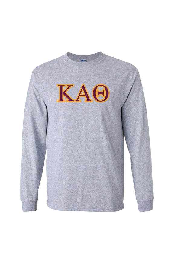 Kappa Alpha Theta Greek Letter Design Long Sleeve T-Shirt ? White