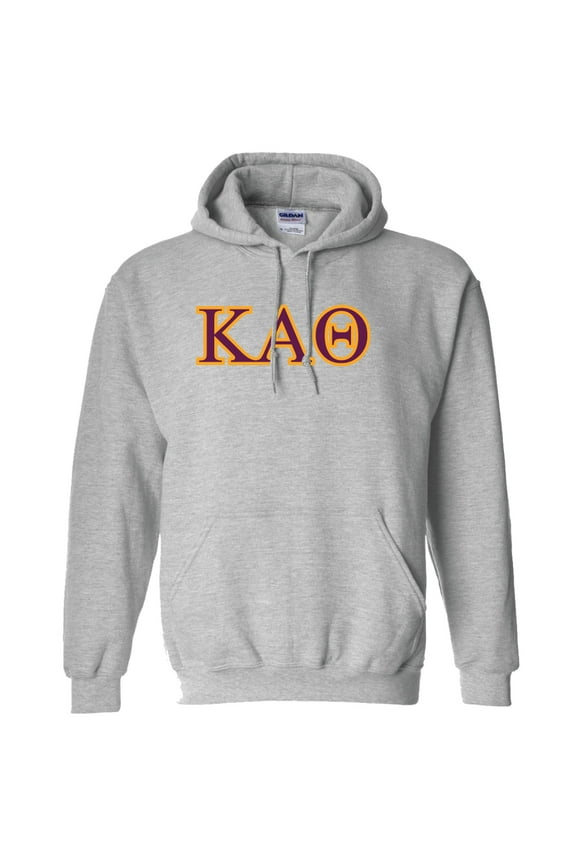Kappa Alpha Theta Hooded Sweatshirt, Sports Gray