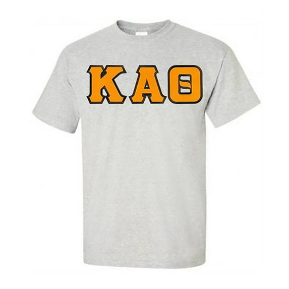 Kappa Alpha Theta Lettered Tee Medium Light Grey