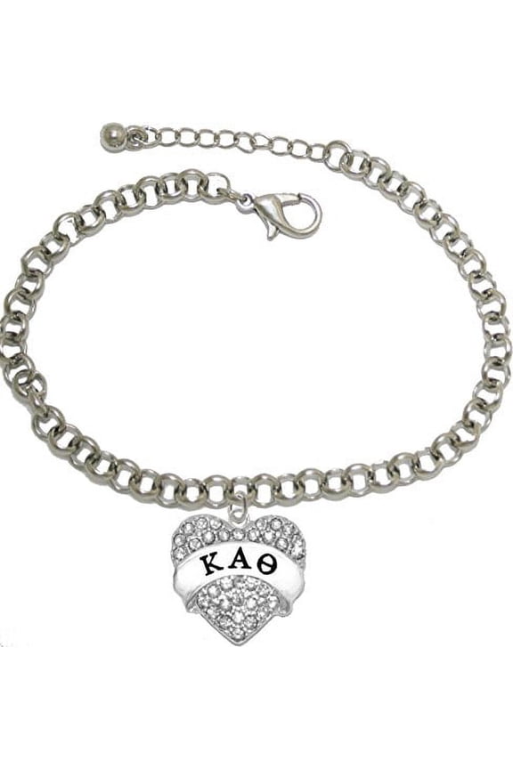 Kappa Alpha Theta - Licensed Sorority Jewelry Manufacturer, Adjustable Fits Anyone Crystal Heart