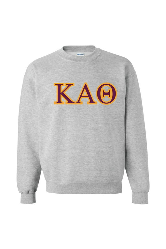 Kappa Alpha Theta Sport Gray Crewneck Sweatshirt Greek Letter Design