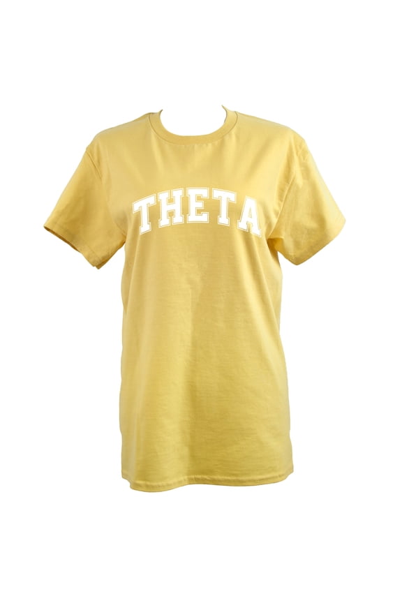 Kappa Alpha Theta T-Shirt - Varsity Letter Sorority Tee, 100% Cotton, Size Large