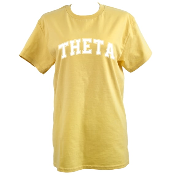 Kappa Alpha Theta T-Shirt - Varsity Letter Sorority Tee, 100% Cotton, Size Medium