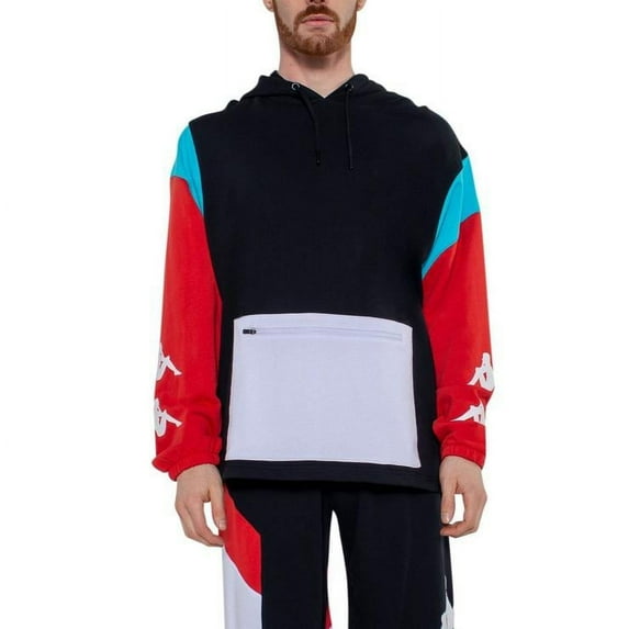 Kappa BLACK Authentic Race Cussid Hoodie, US 2X-Large