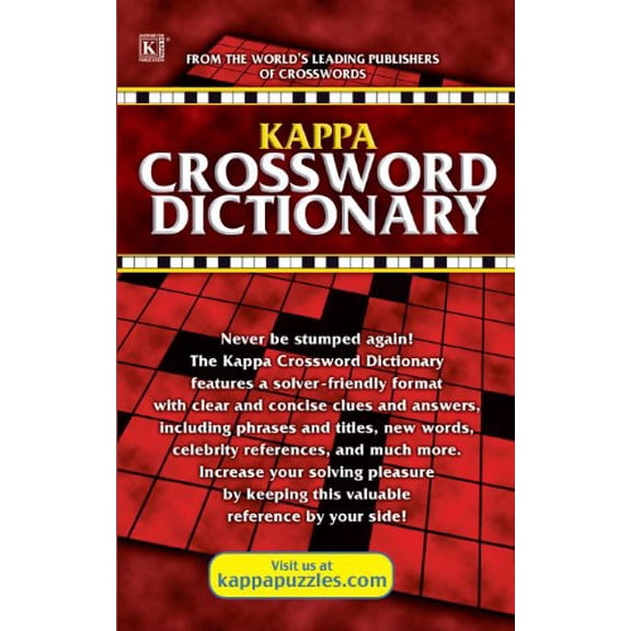 Pre-Owned Kappa Crossword Dictionary by Kappa Books Publishers LLC (Paperback), General Interest, English
