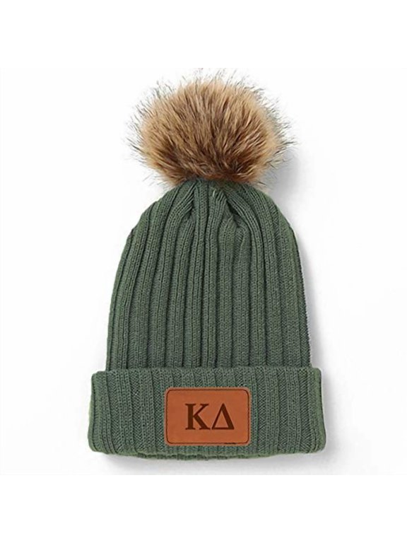 Pom Pom Beanie Hat Green