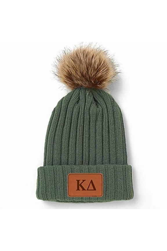 Pom Pom Beanie Hat Green