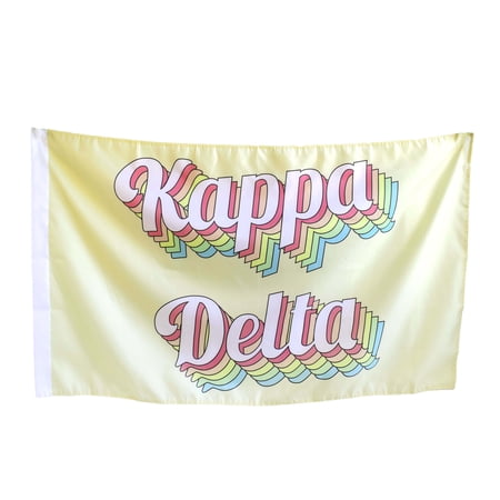 Sorority Shop Kappa Delta - Sorority Name Flag (Retro Design)