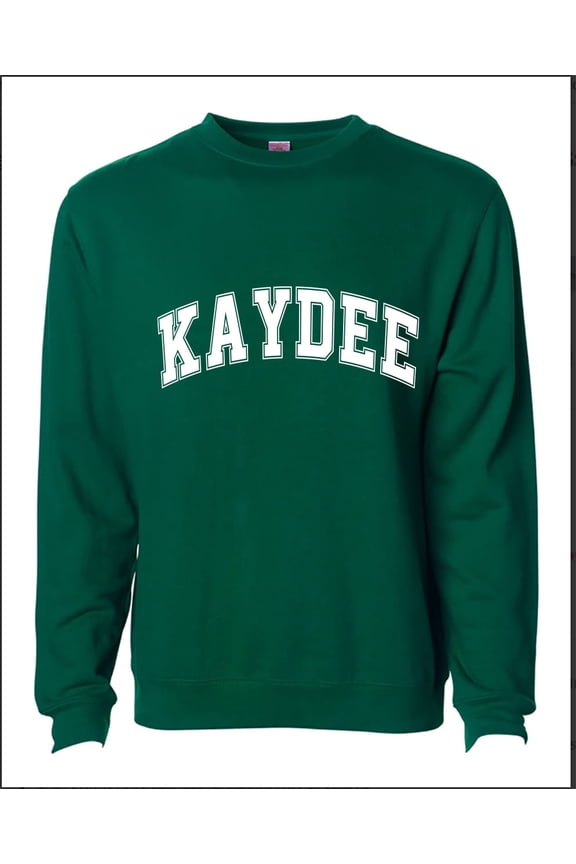 Kappa Delta Sweatshirt, Crewneck Sweatshirt with Varsity Greek Letters Design, Sorority Brand Colors - Size Large