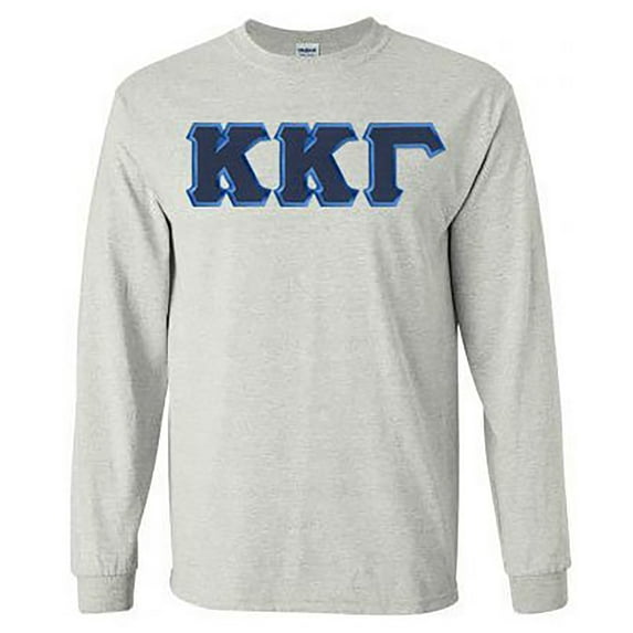 Kappa Kappa Gamma Lettered Long Sleeve Tee 2X-Large Light Grey