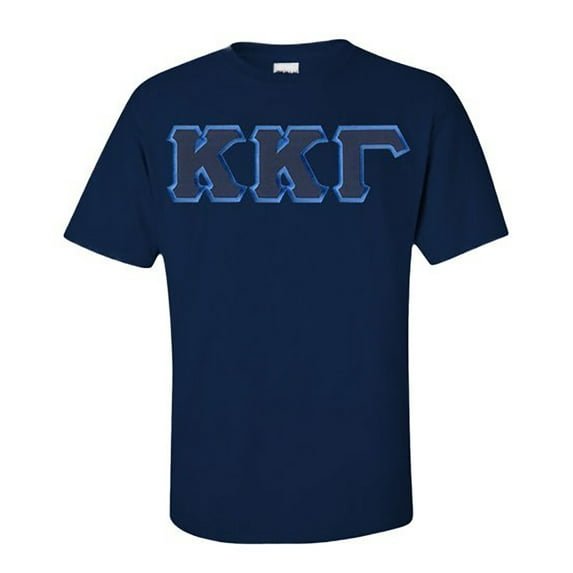 Kappa Kappa Gamma Lettered Tee Small Navy Blue