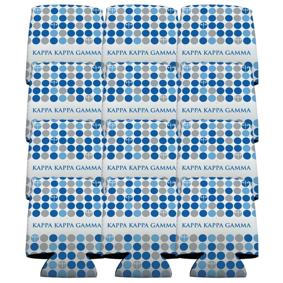 Kappa Kappa Gamma Polka Dot Drink Sleeves 12 Count