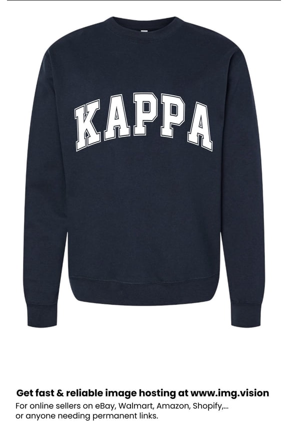Kappa Kappa Gamma Sweatshirt, Crewneck Sweatshirt with Varsity Greek Letters Design, Sorority Brand Colors - Size Large