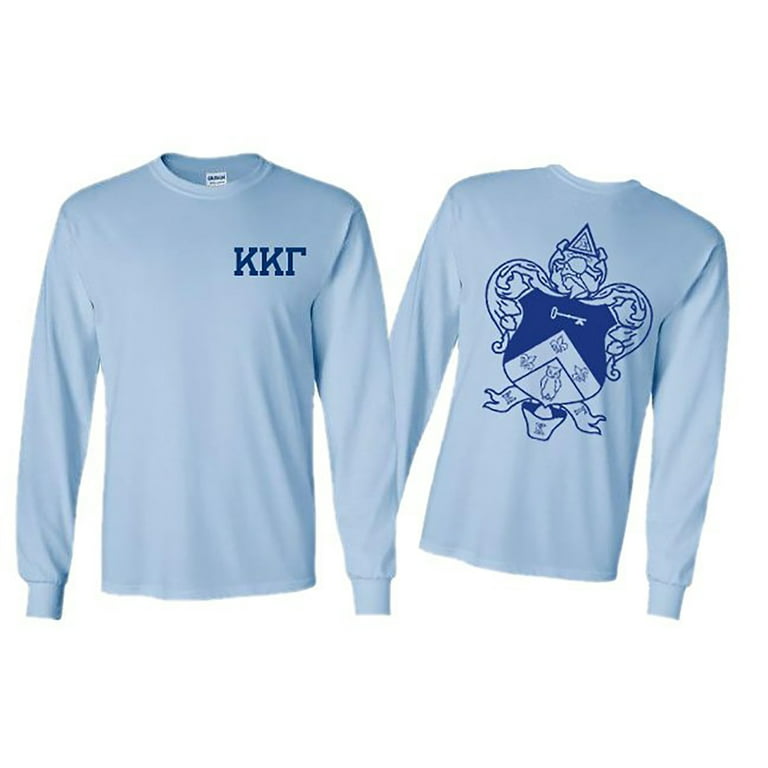 Kappa Kappa Gamma World Famous Crest Long Sleeve T shirt 2X Large Light Blue Walmart