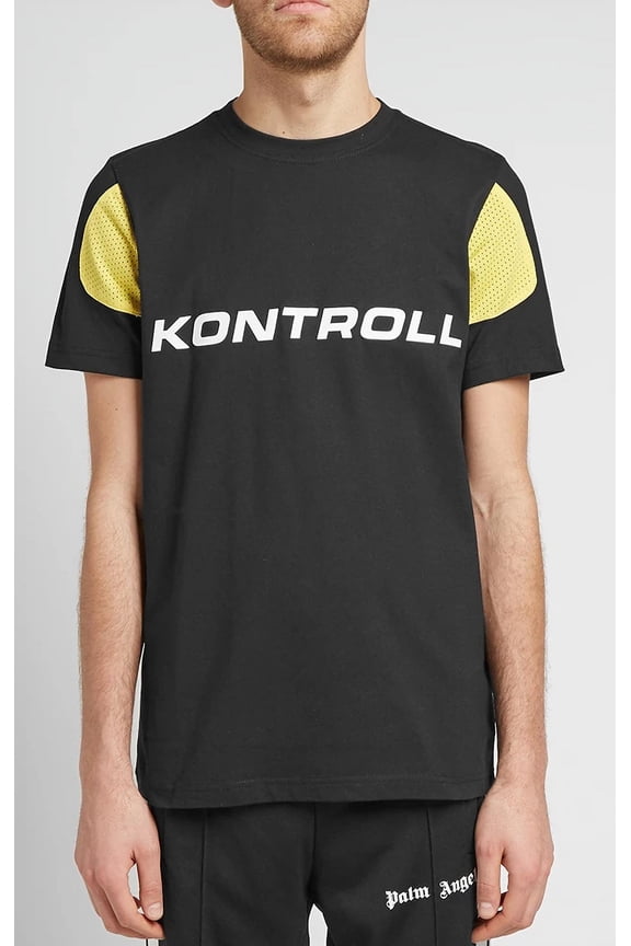 BLACK/YELLOW Omni Vented Tee, US X-Large