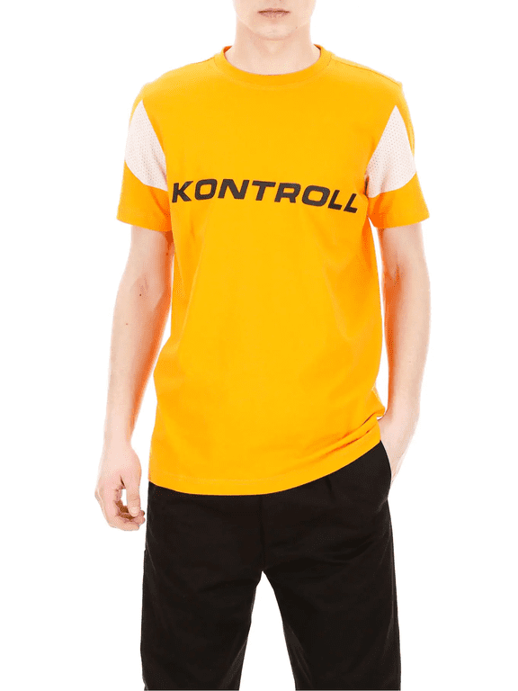 ORANGE/BLACK/GRAY Omni Vented Tee, US Large