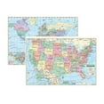 thumbnail image 1 of Kappa Map Group U.S. And World Wall Maps, 28" x 40", Pack Of 3, 1 of 2