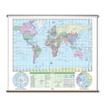 thumbnail image 1 of Kappa Map World Essential Wall Map on Roller with Backboard, 1 of 1