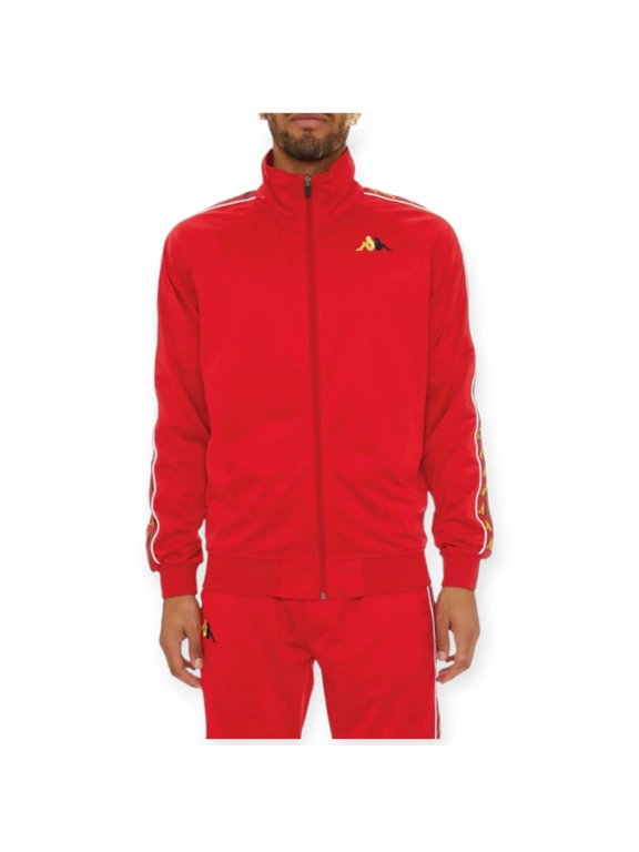 Kappa Men 222 banda carambie Track Jacket (Red,Yellow,Dark Blue)
