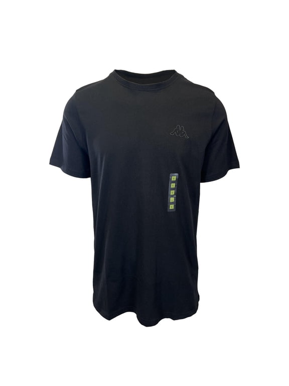 Kappa Men's T-Shirt Black Crew Neck Solid Regular Fit S/S (S10)