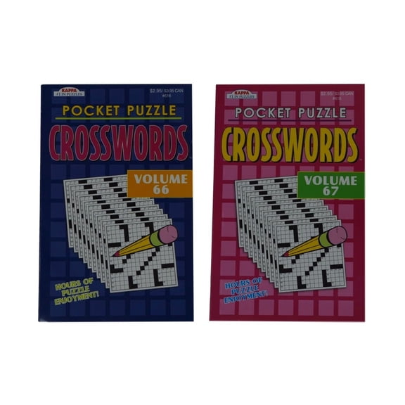 Kappa Pocket Puzzle Crosswords Book-Volume 66 and Volume 67