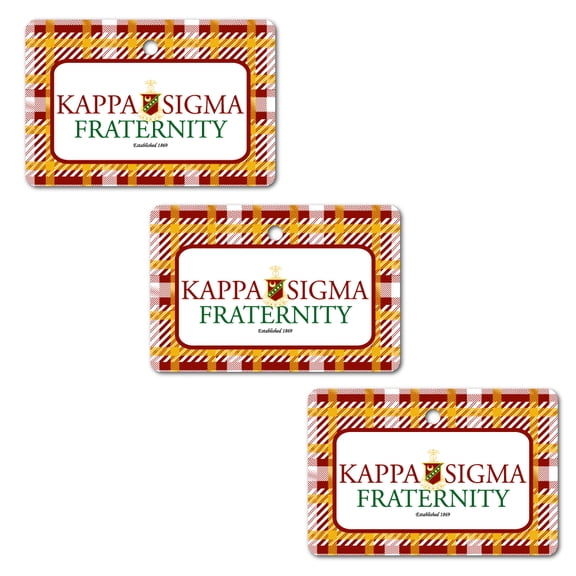 Kappa Sigma Ornament - Set of 3 Rectangle Shapes