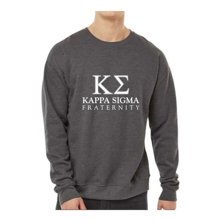 Kappa Sigma Sweatshirt, Crewneck Sweatshirt with Varsity Greek Letters Design - Size Medium