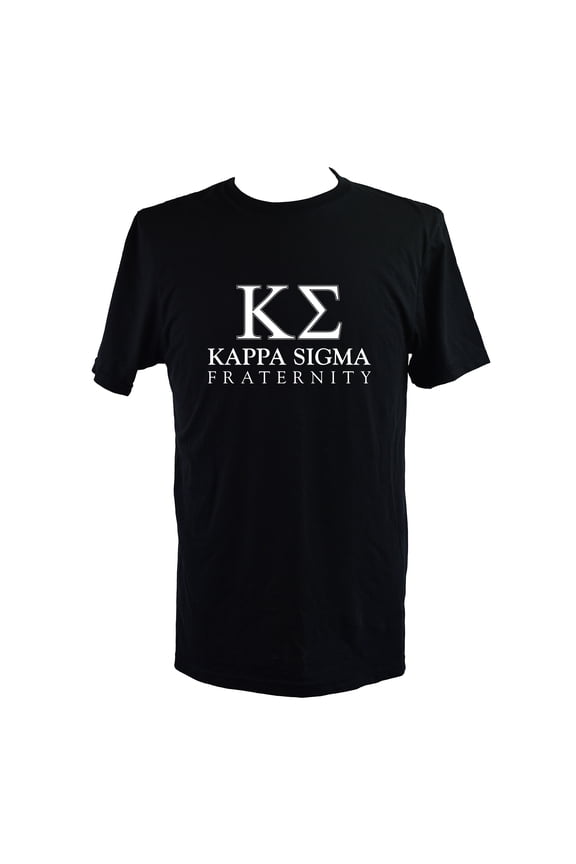 Kappa Sigma T-Shirt - Varsity Letter Fraternity Tee, 100% Cottont, Size Medium