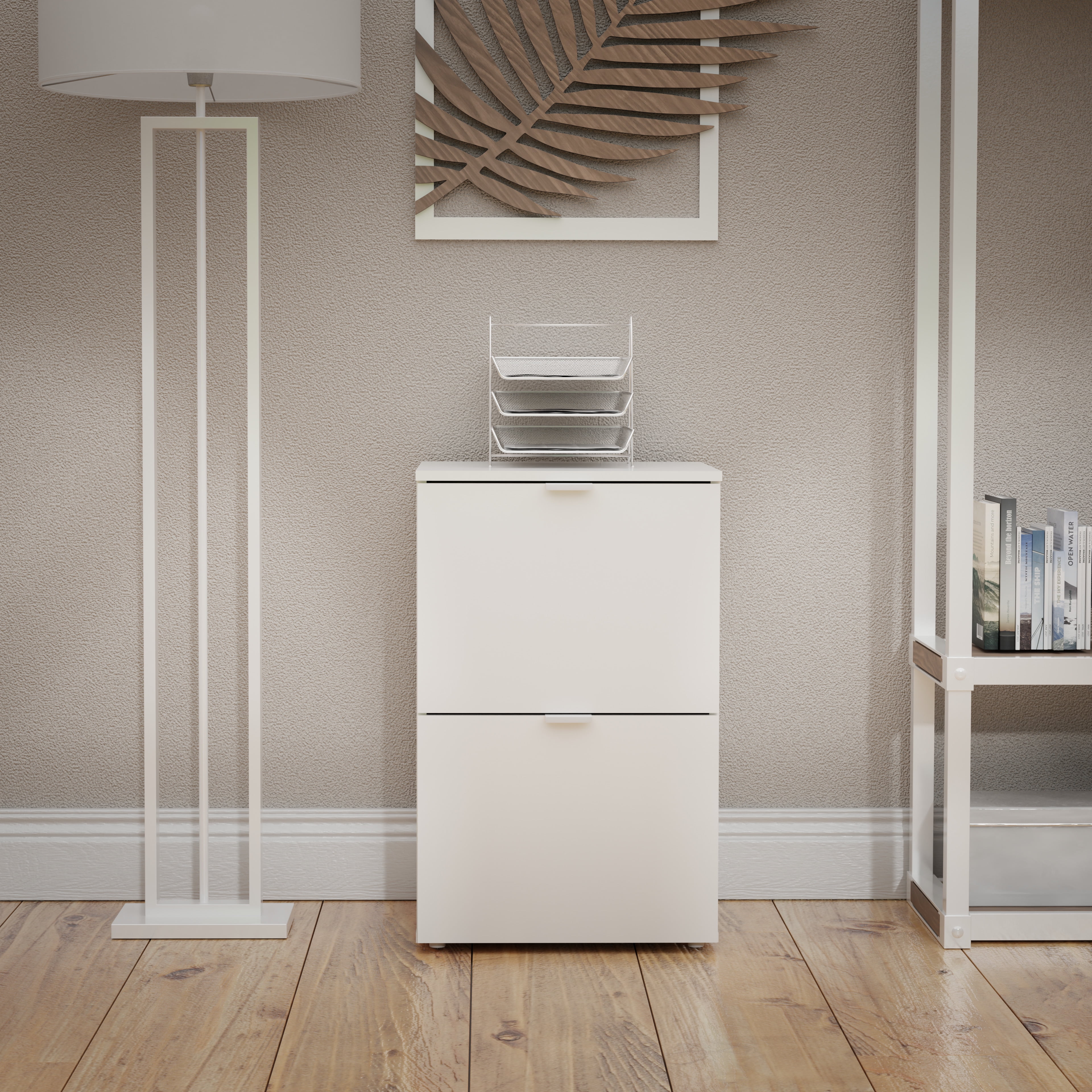 Kappesberg Savannah 2-Drawer File Cabinet with Hanging File Capability, White