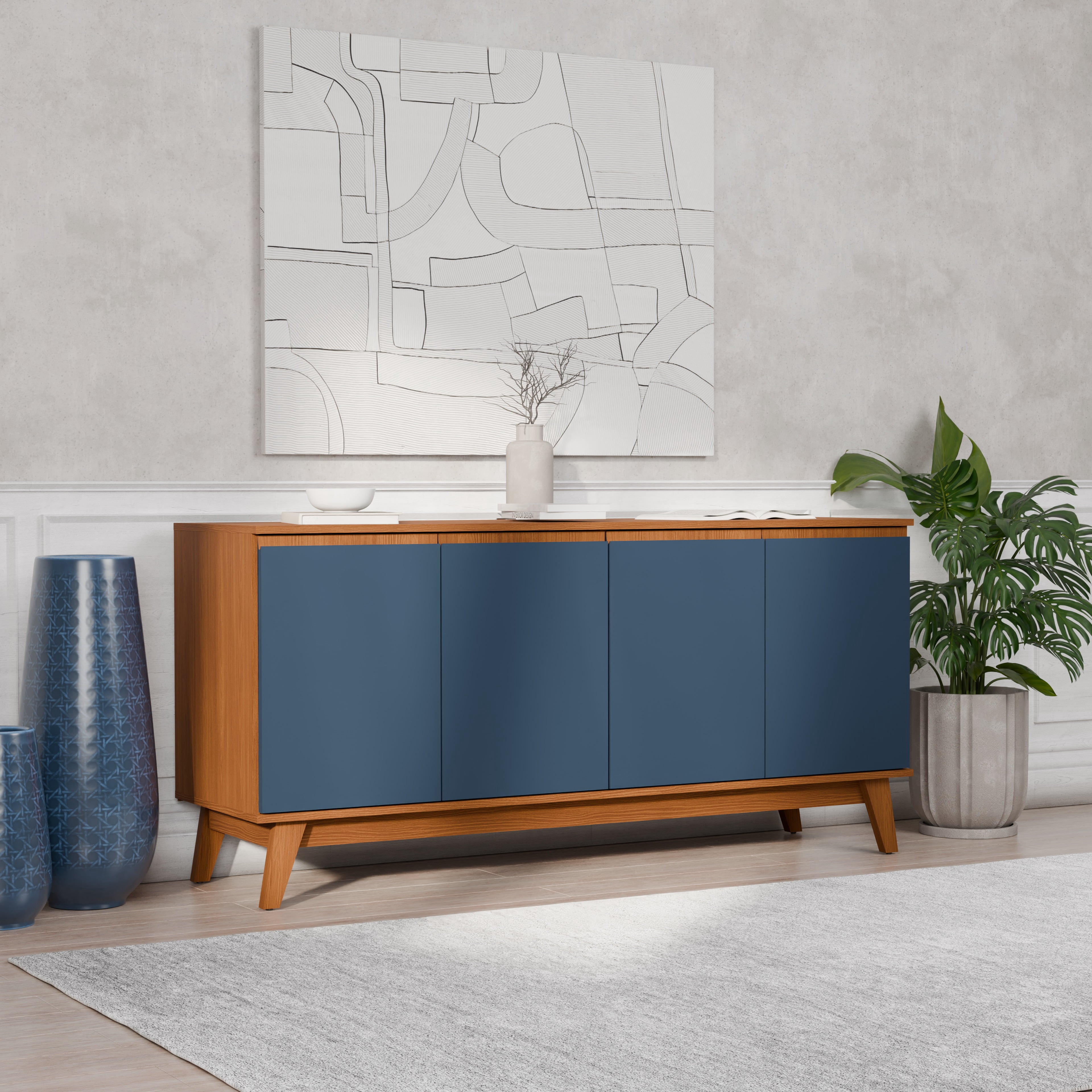 Kappesberg Tokyo 4-Door Sideboard with Soft-Close Doors and 2